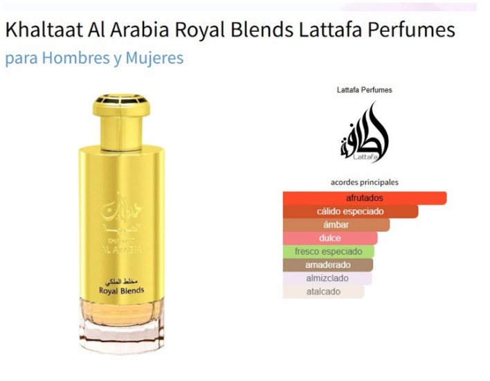 Lattafa Khaltaat Al Arabia Royal Blends 100 ml Perfume - Imagen 4